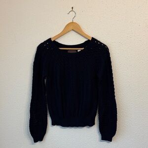 Soft Wool Navy Women's Sweater